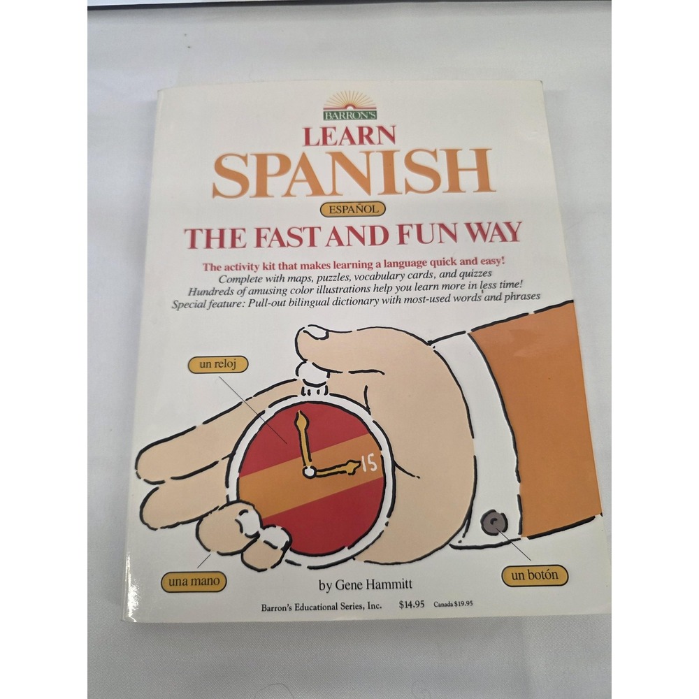 Gene Hammitt Learn Spanish: The Fast And Fun Way Barron's Paperback White 1985